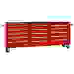 vidaXL Werkzeugwagen mit 15 Schubladen Stahl Rot