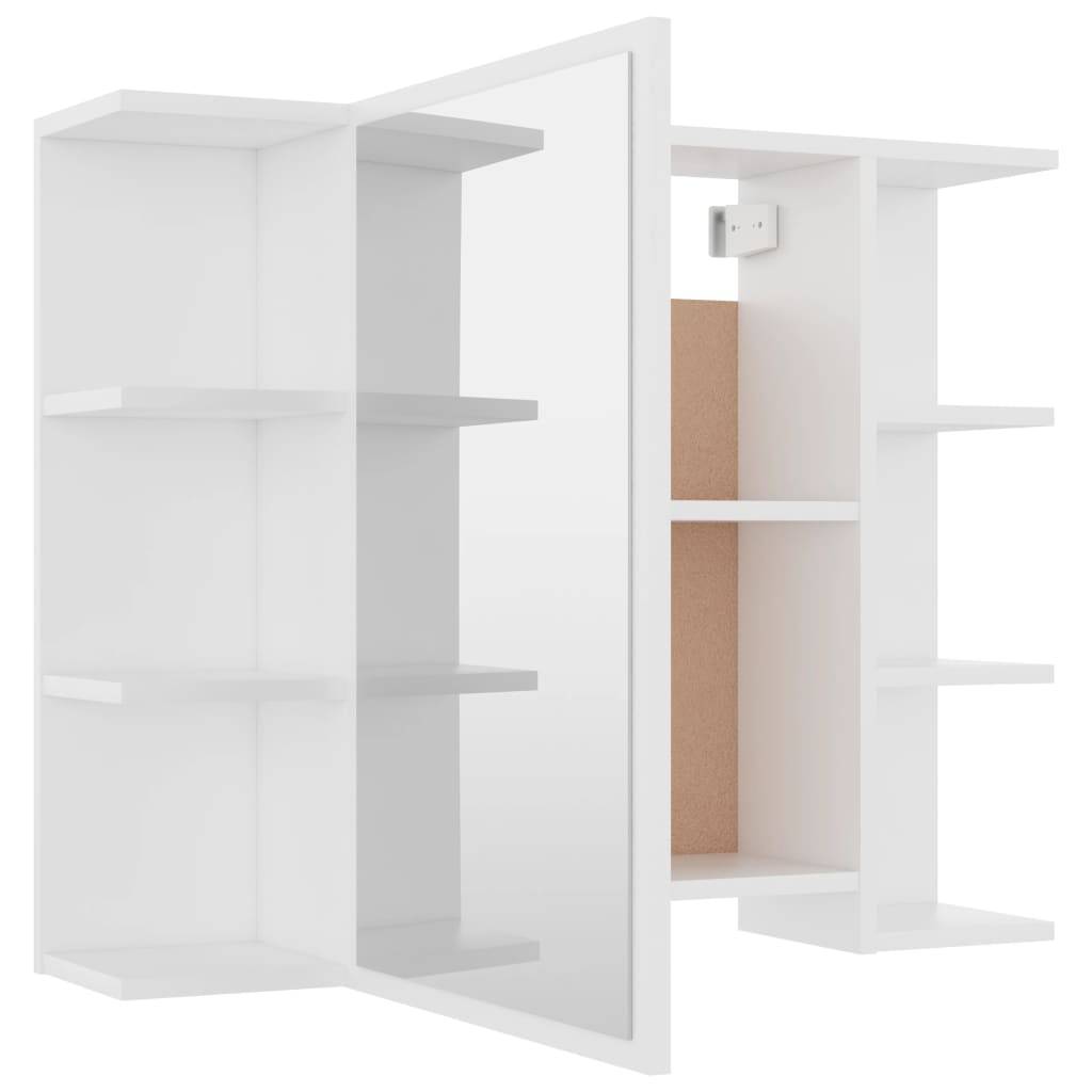 vidaXL 4-tlg. Badmöbel-Set Weiß Holzwerkstoff