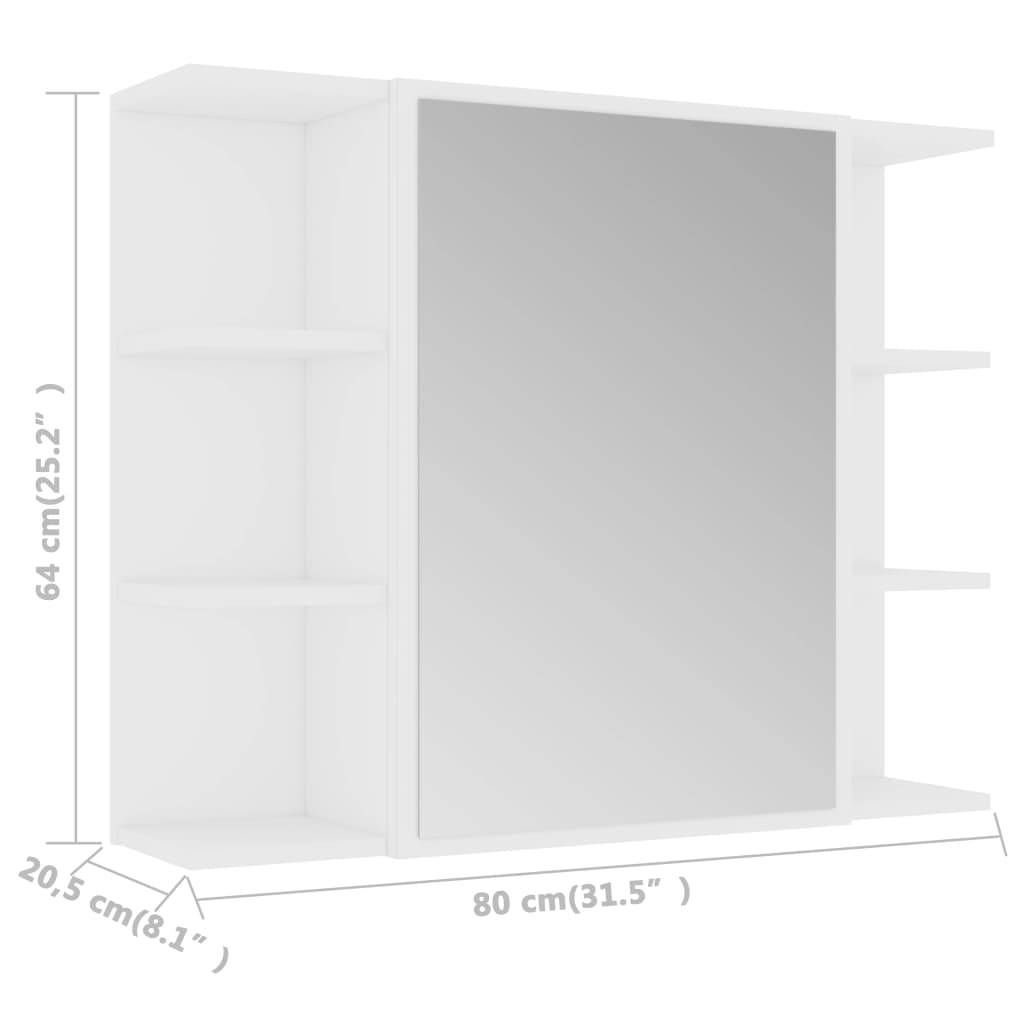 vidaXL 4-tlg. Badmöbel-Set Weiß Holzwerkstoff