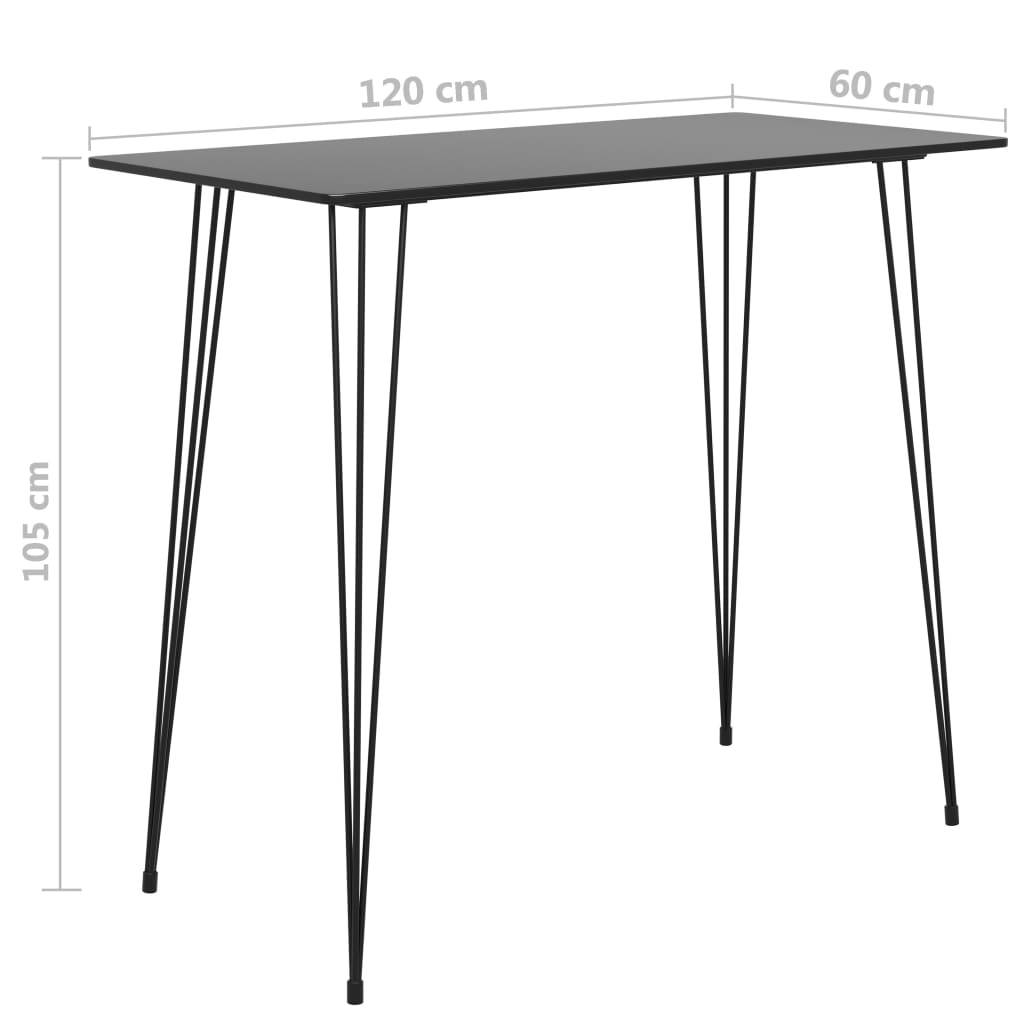 vidaXL 7-tlg. Bar-Set Schwarz