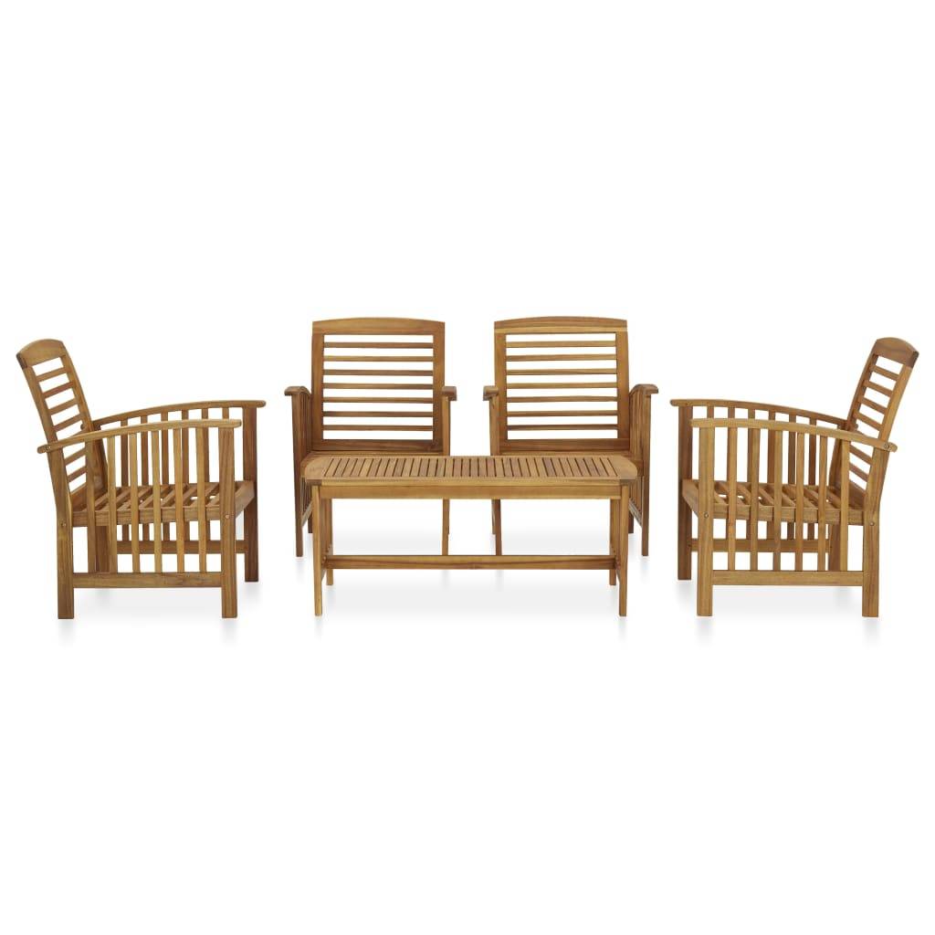 vidaXL 5-tlg. Garten-Lounge-Set Massivholz Akazie