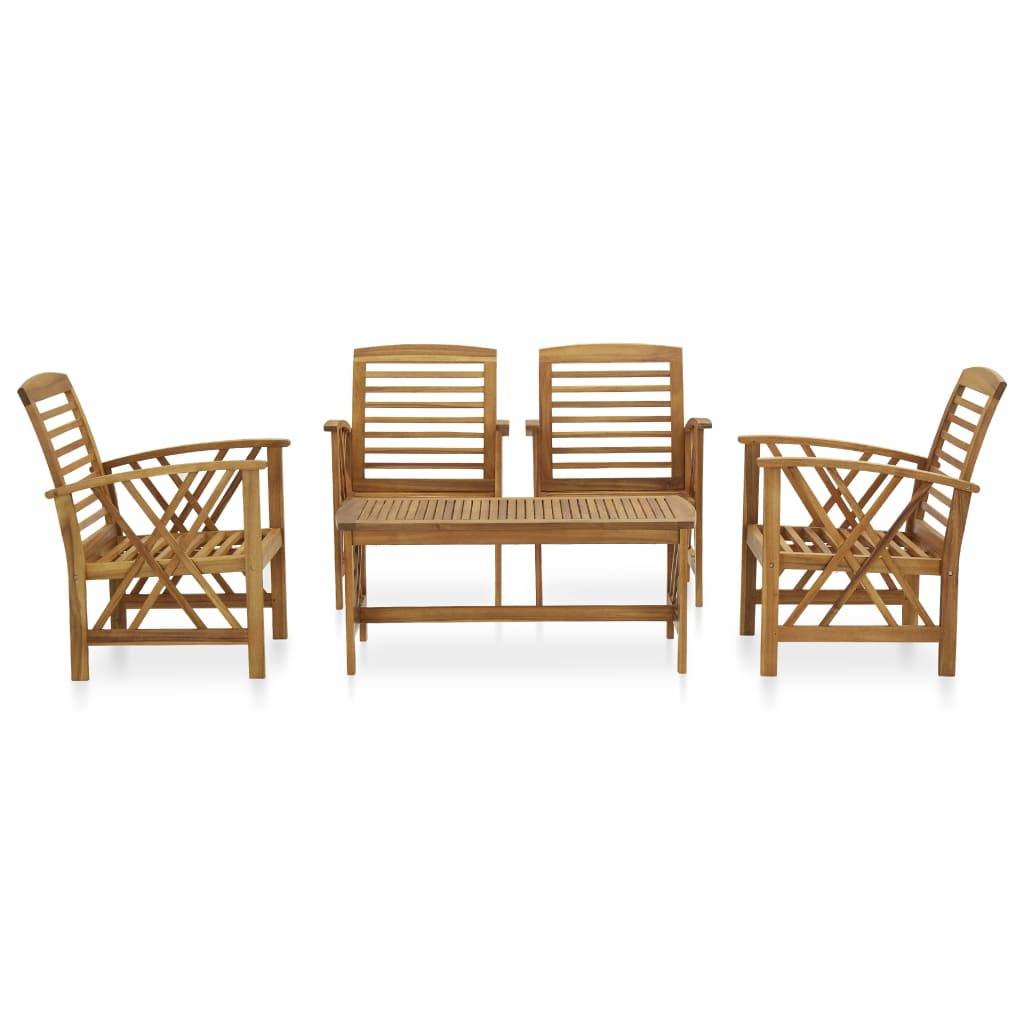vidaXL 5-tlg. Garten-Lounge-Set Massivholz Akazie
