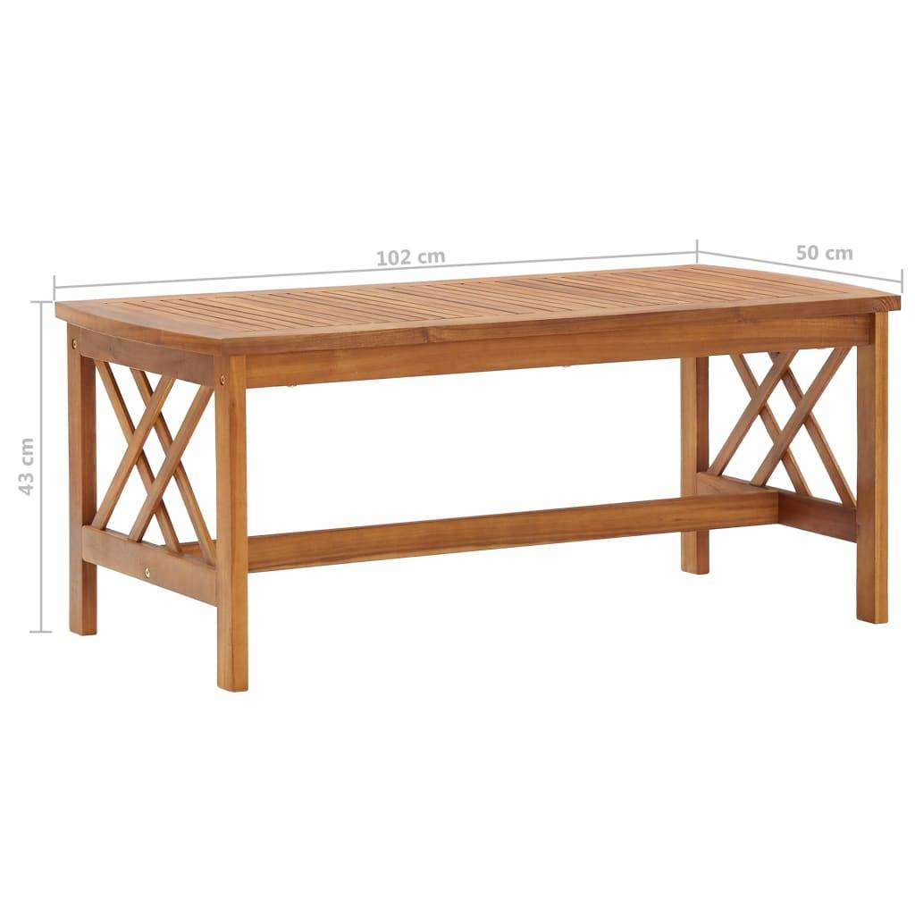 vidaXL 3-tlg. Garten-Lounge-Set mit Auflagen Massivholz Akazie