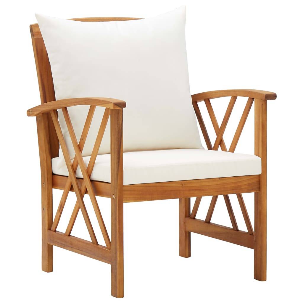 vidaXL 5-tlg. Garten-Lounge-Set mit Auflagen Massivholz Akazie