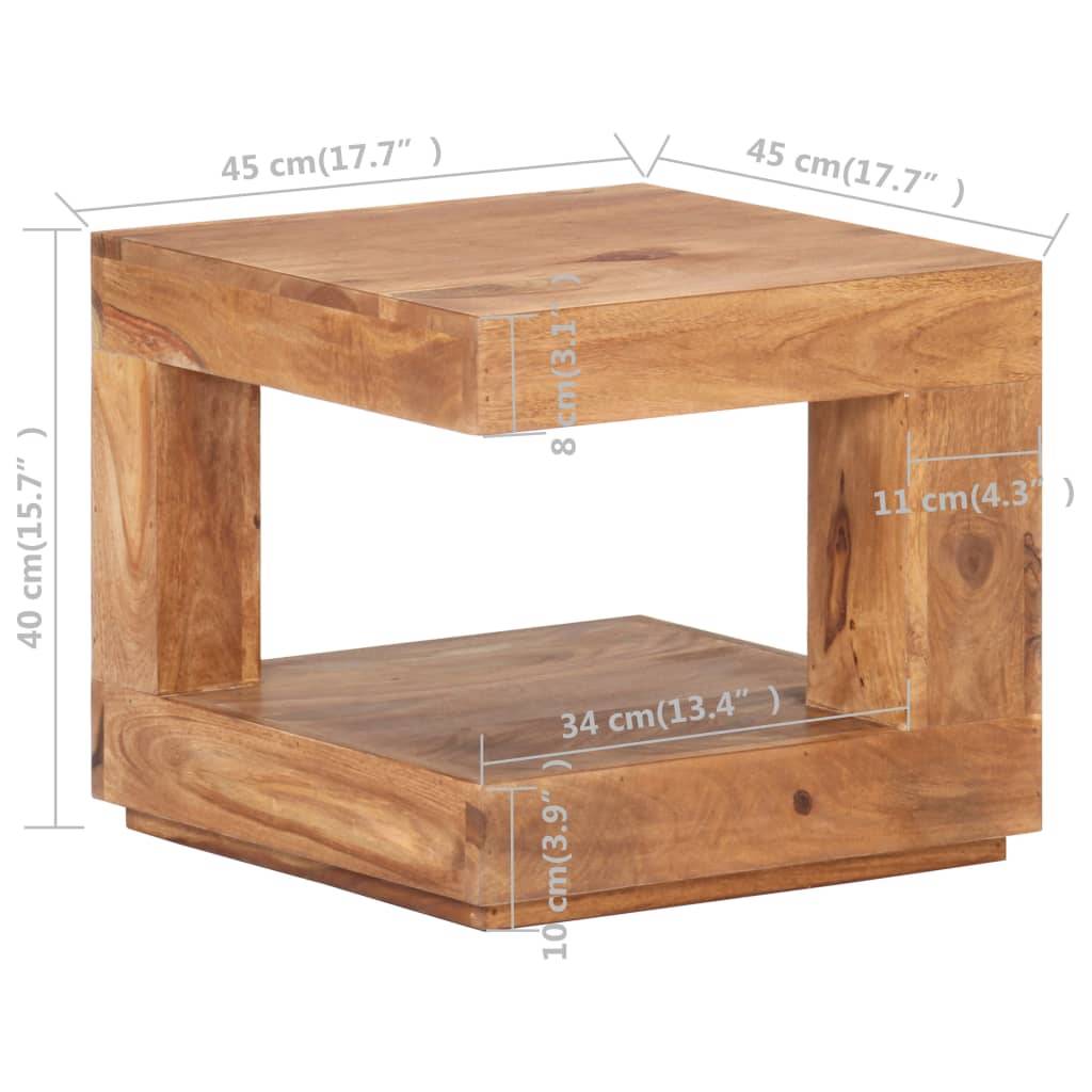 vidaXL Couchtisch 45x45x40 cm Massivholz Akazie