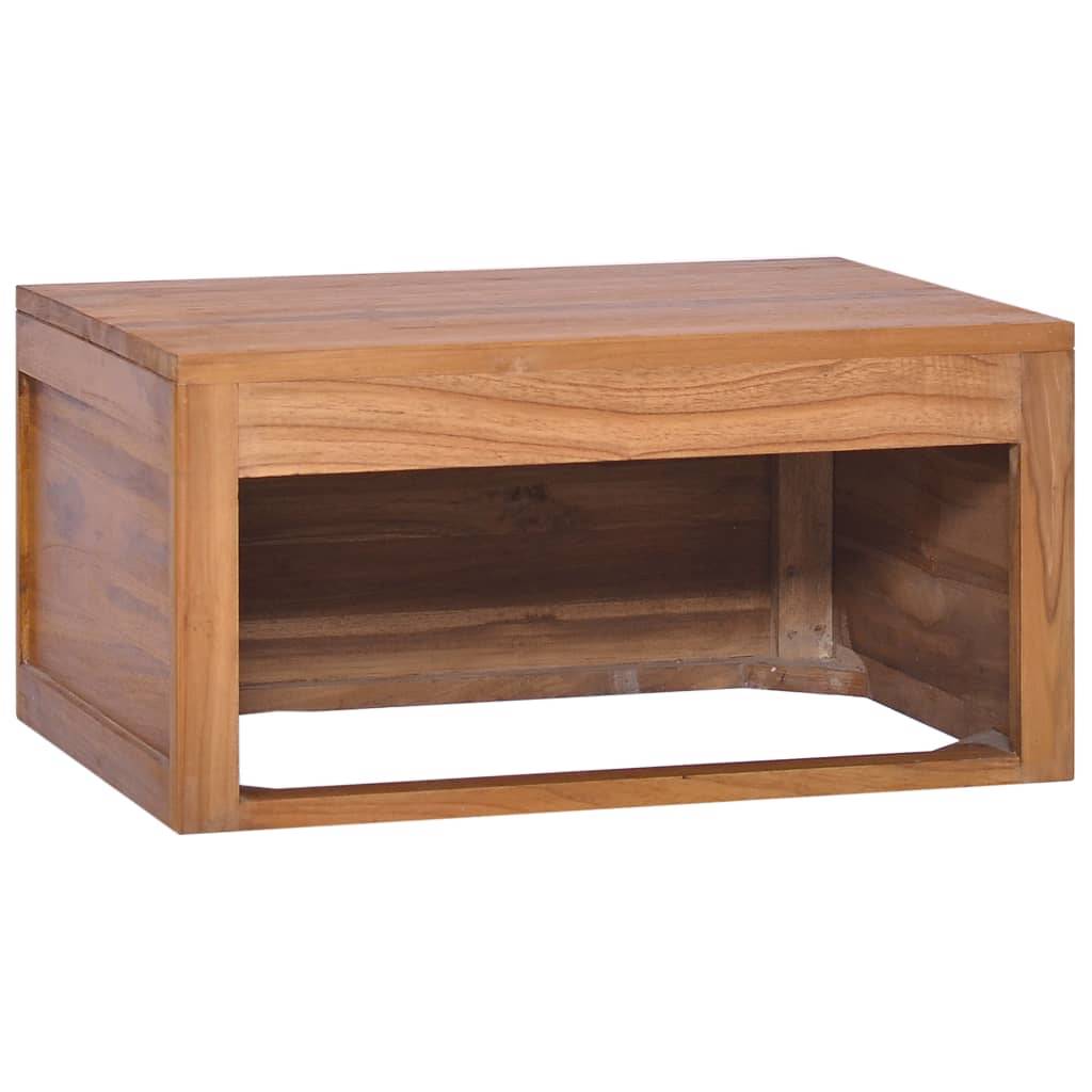 vidaXL Wand-Badschrank 60x45x30 cm Teak Massivholz