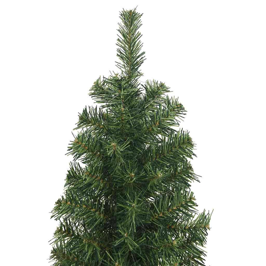 vidaXL Künstlicher Weihnachtsbaum Schlank mit Ständer Grün 210 cm PVC