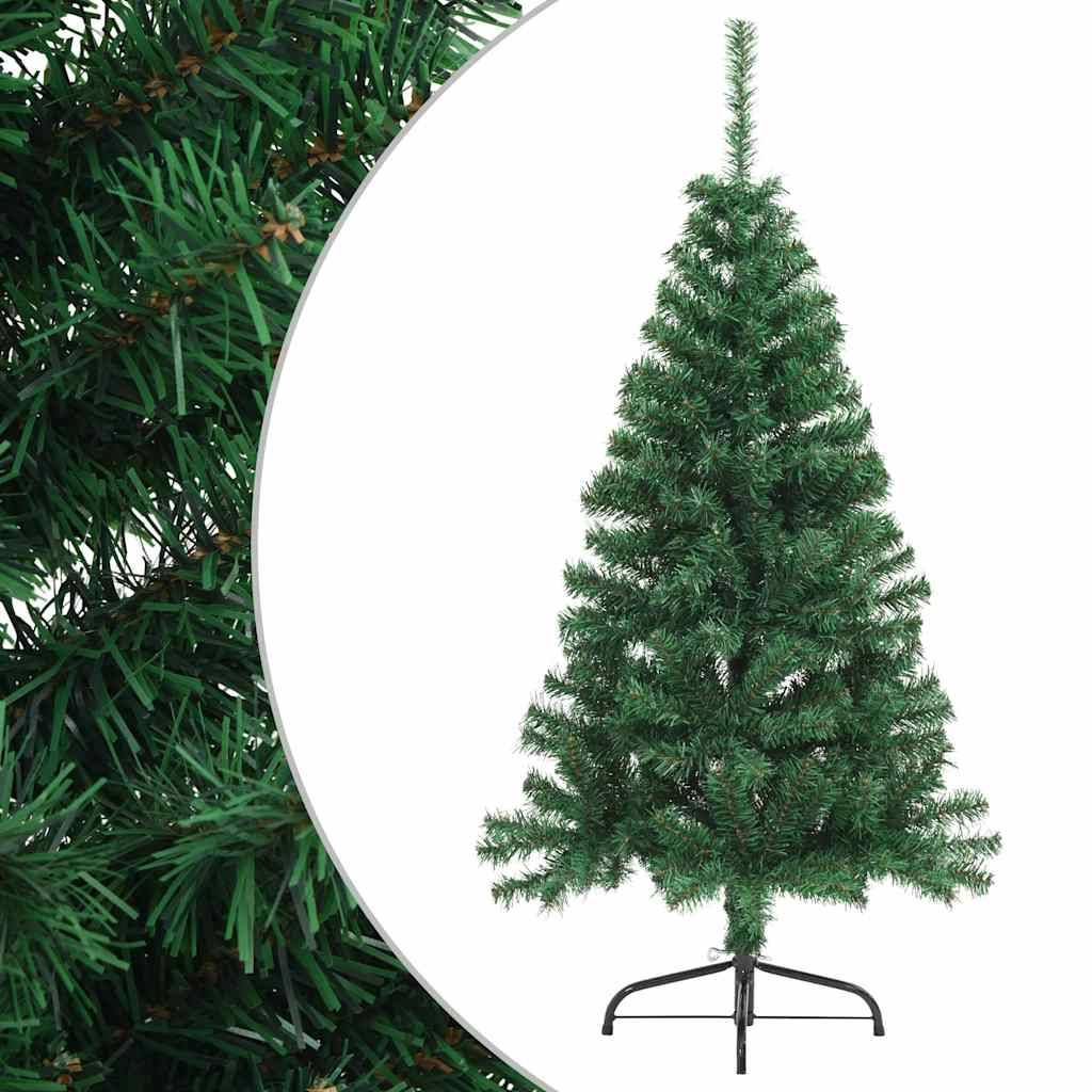 vidaXL Künstlicher Halb-Weihnachtsbaum mit Ständer Grün 150 cm PVC