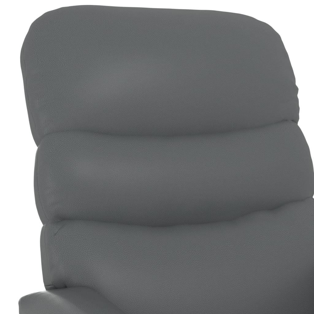 vidaXL Massagesessel mit Aufstehhilfe Anthrazit Kunstleder