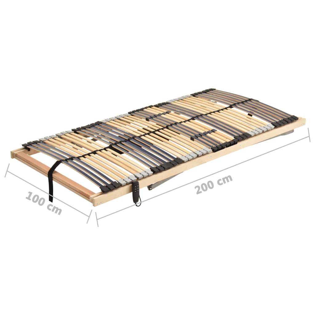 vidaXL Lattenrost Elektrisch mit 42 Latten 7 Zonen 100x200 cm