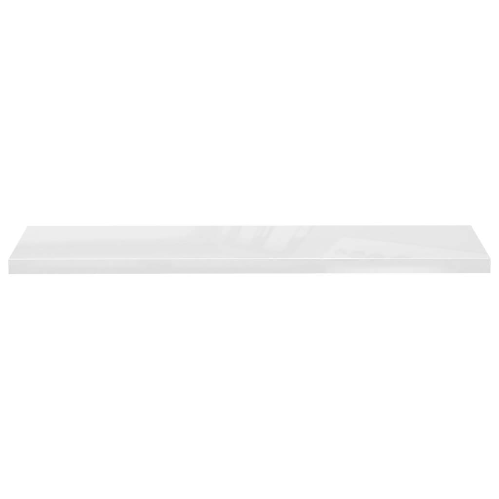 vidaXL Schweberegal Hochglanz-Weiß 120x23,5x3,8 cm MDF