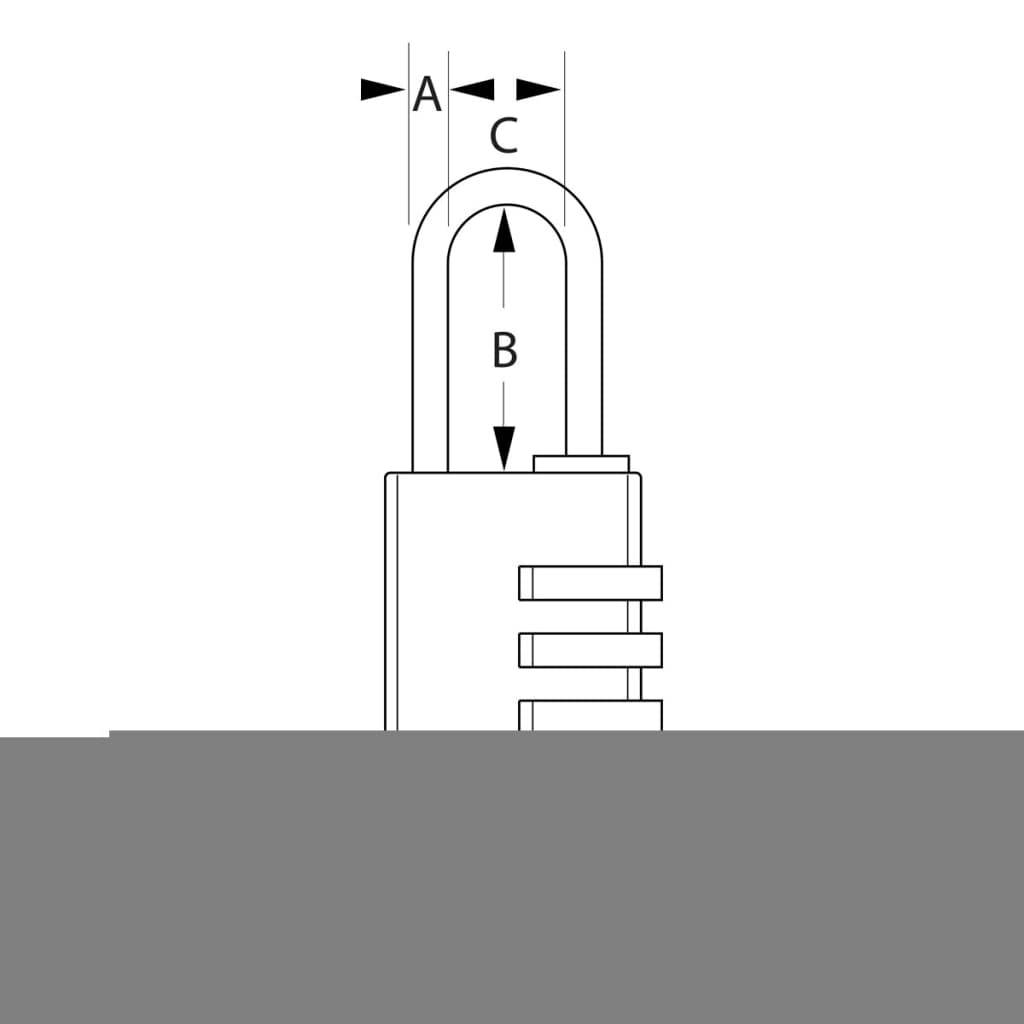 Master Lock Kombinations-Vorhängeschloss Aluminium Silber 30 mm 7630EURD
