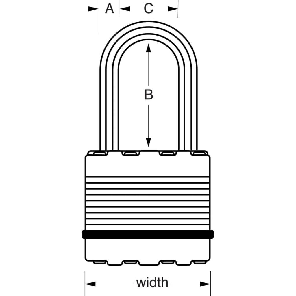 Master Lock Vorhängeschloss Excell Beschichteter Stahl 45 mm M1EURDLF