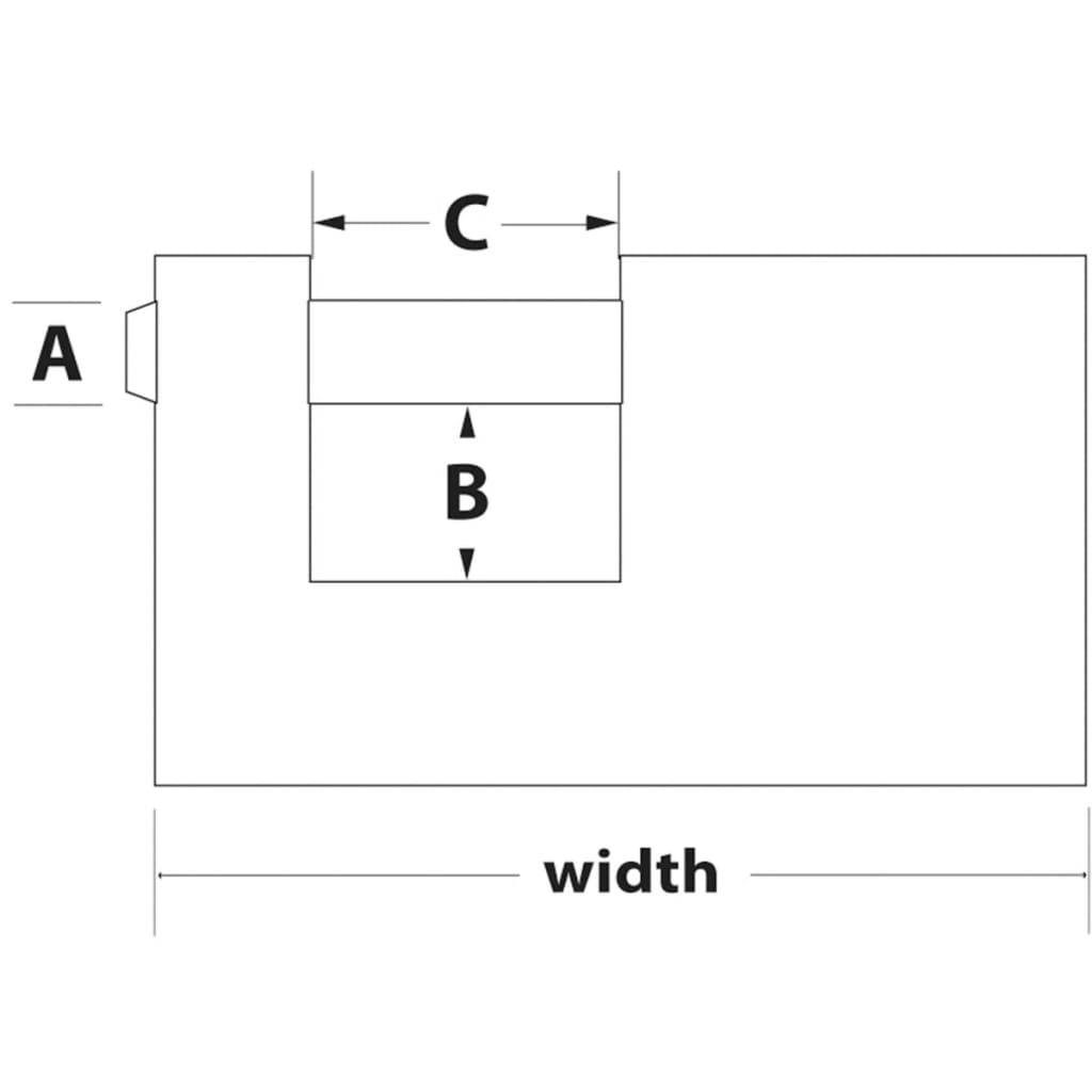 Master Lock Gepanzertes Vorhängeschloss Massivmessing 85 mm 608EURD