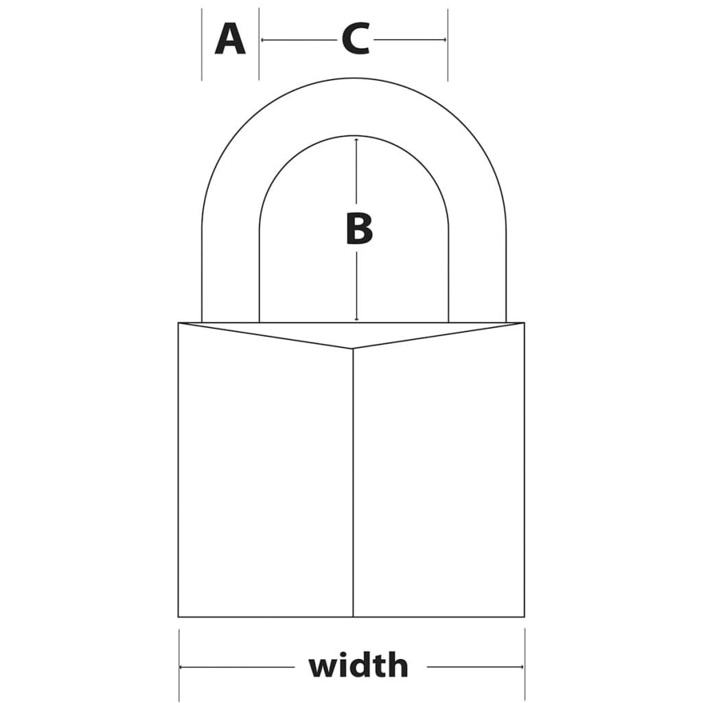 Master Lock Vorhängeschloss Massivmessing 70 mm 170EURD