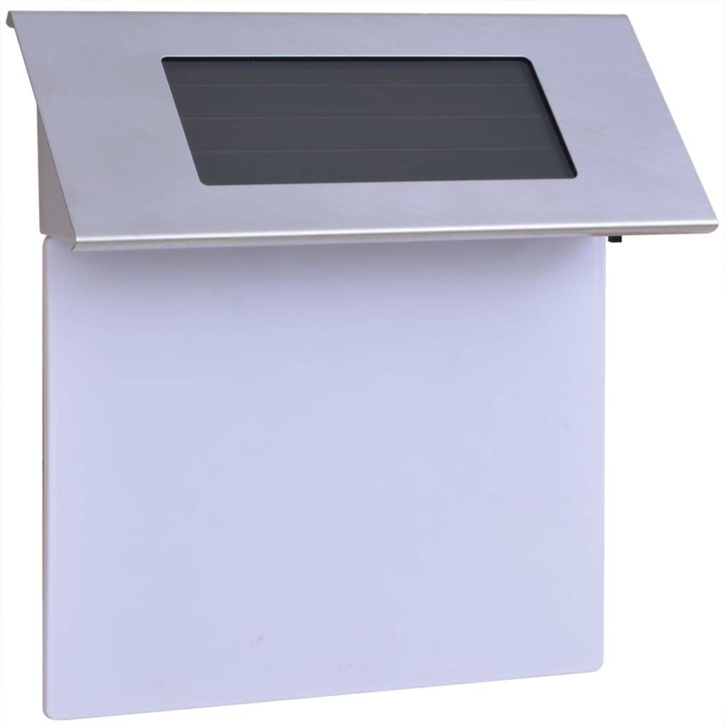 vidaXL LED-Hausnummernleuchte Solar Edelstahl