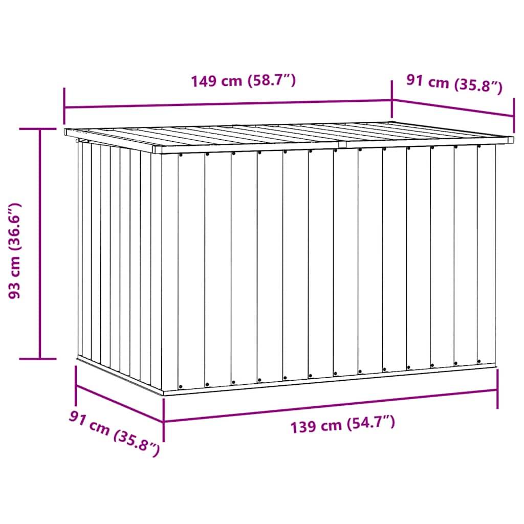 vidaXL Gartenbox Anthrazit 149x99x93 cm