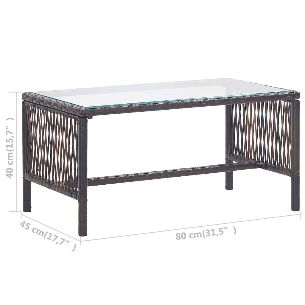 vidaXL 4-tlg. Garten-Lounge-Set mit Auflage Poly Rattan Braun