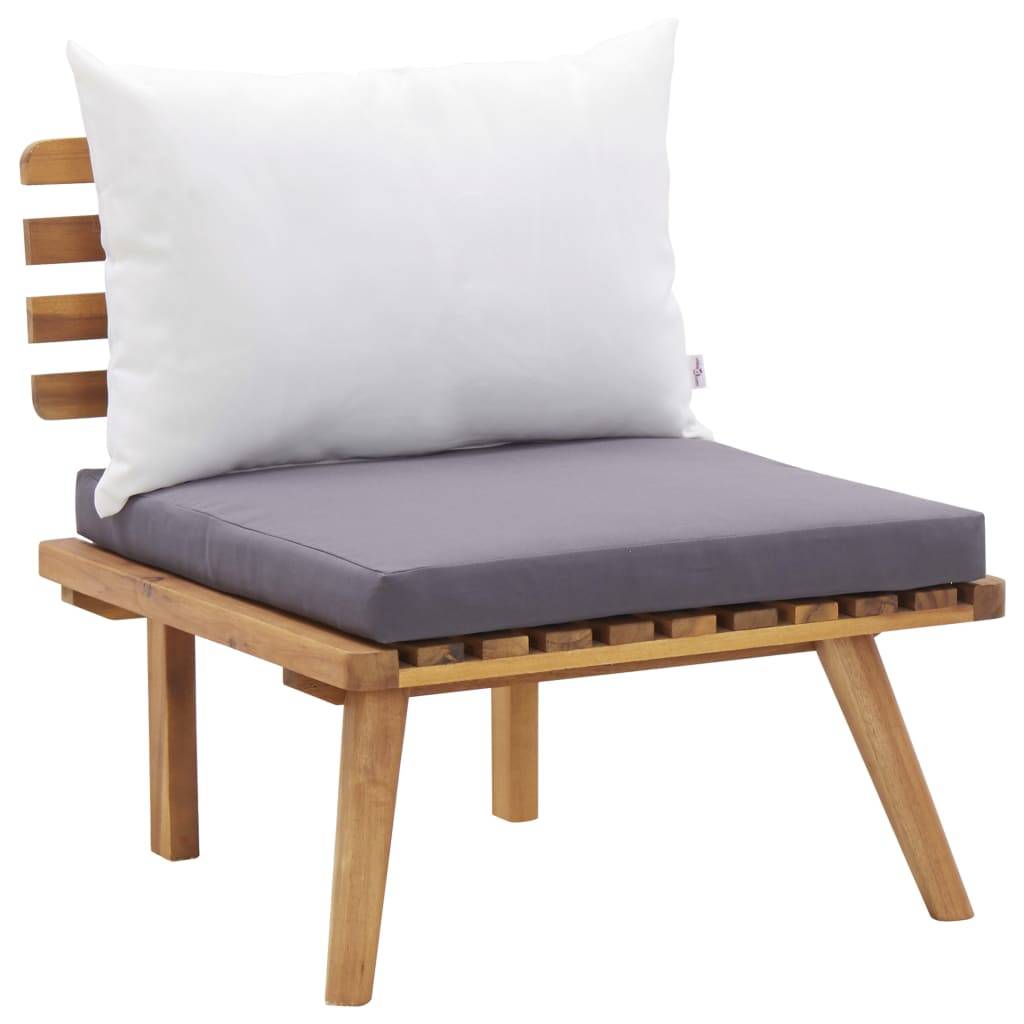 vidaXL 4-tlg. Garten-Lounge-Set mit Auflagen Massivholz Akazie