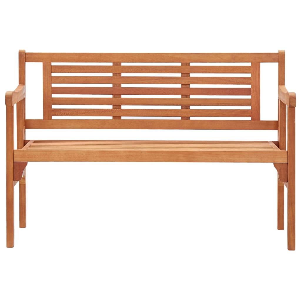 vidaXL Gartenbank Klappbar 120 cm Massivholz Eukalyptus