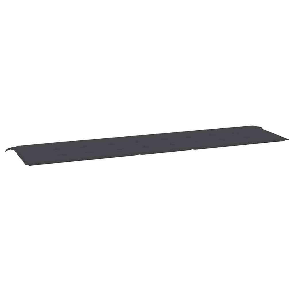 vidaXL Gartenbank-Auflage Schwarz 200x50x4 cm Oxford-Gewebe