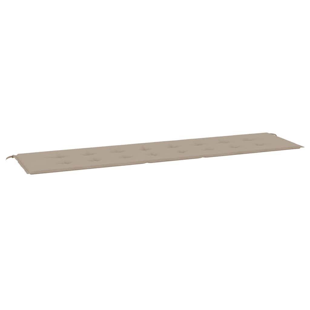 vidaXL Gartenbank-Auflage Taupe 200x50x4 cm Oxford-Gewebe