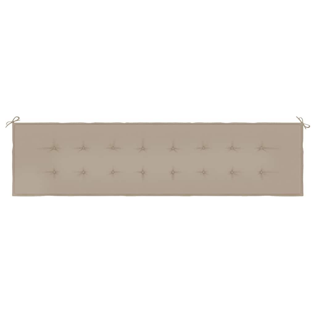 vidaXL Gartenbank-Auflage Taupe 200x50x4 cm Oxford-Gewebe