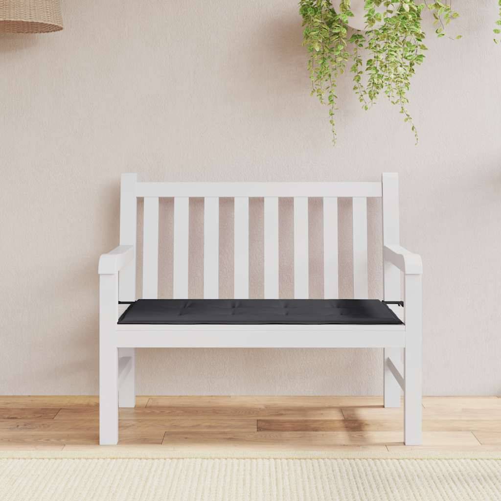 vidaXL Gartenbank-Auflage Schwarz 100x50x4 cm Oxford-Gewebe