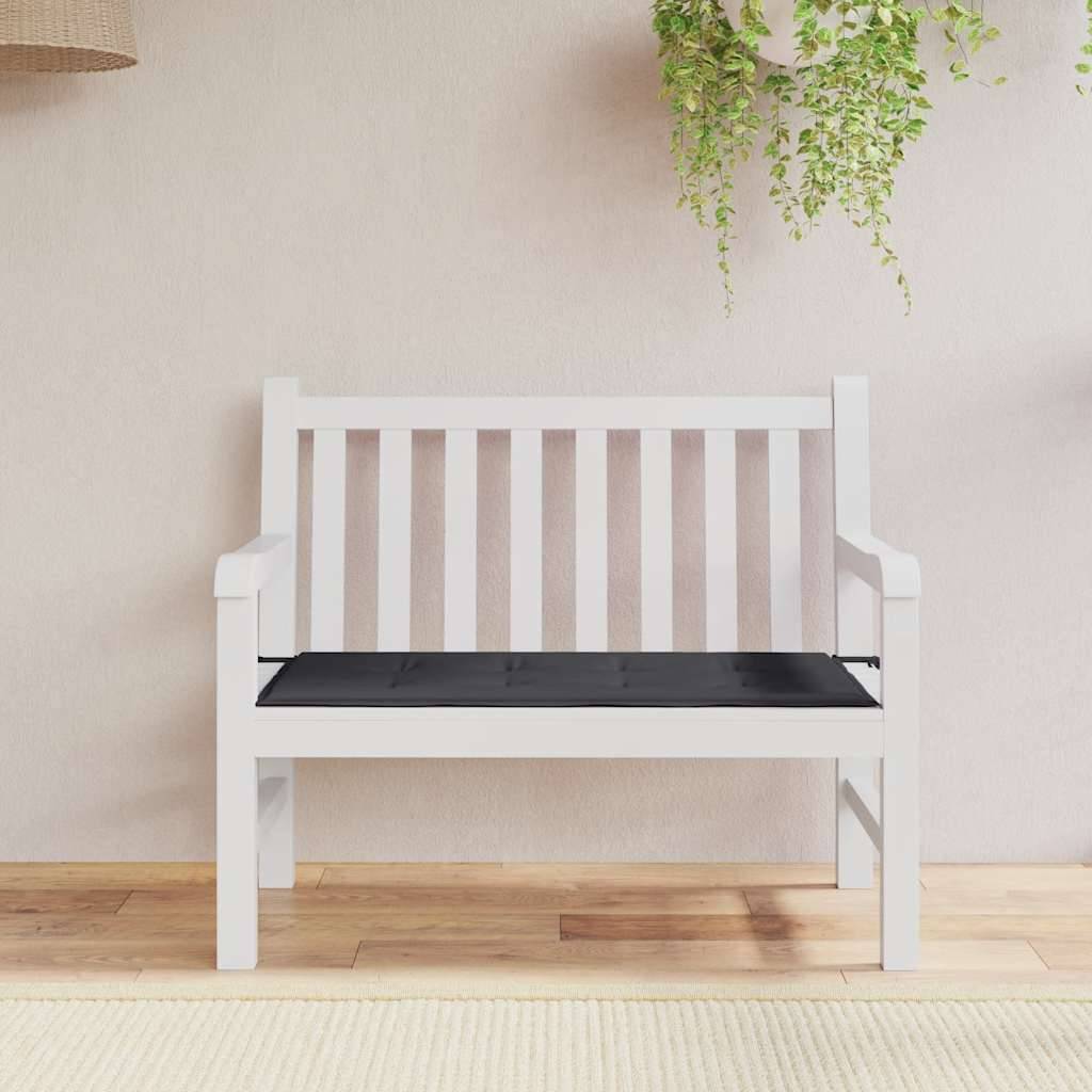 vidaXL Gartenbank-Auflage Schwarz 120x50x4 cm Oxford-Gewebe