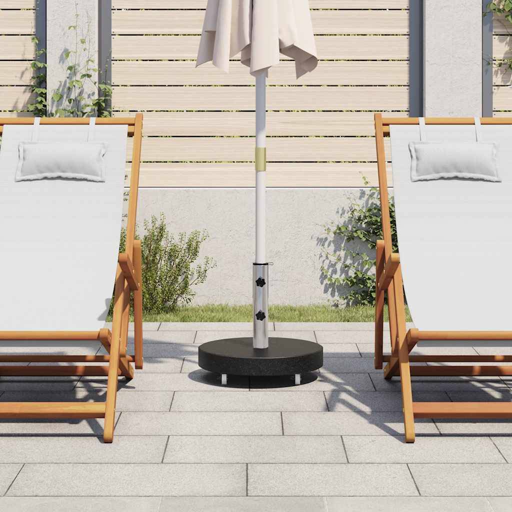 vidaXL Sonnenschirmständer Granit 30 kg Rund Schwarz