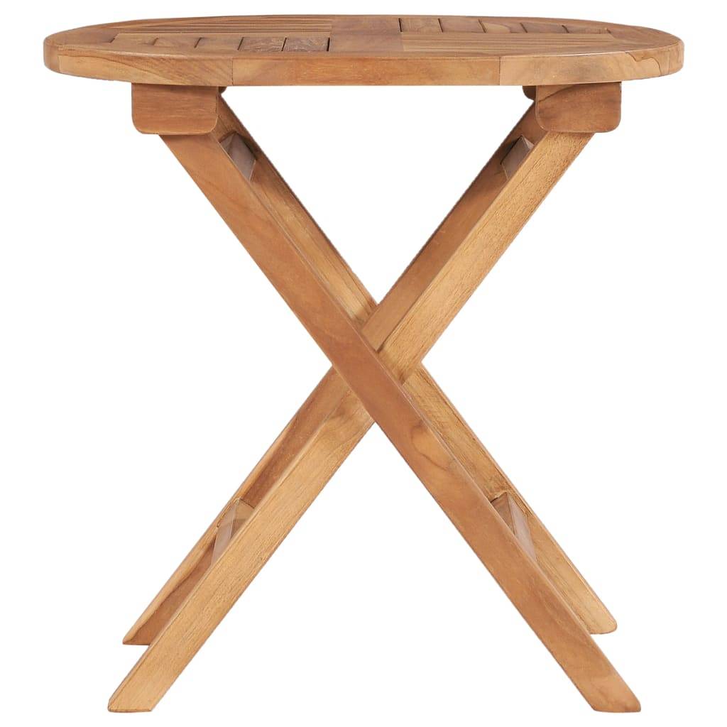 vidaXL Gartentisch Klappbar 45 cm Massivholz Teak