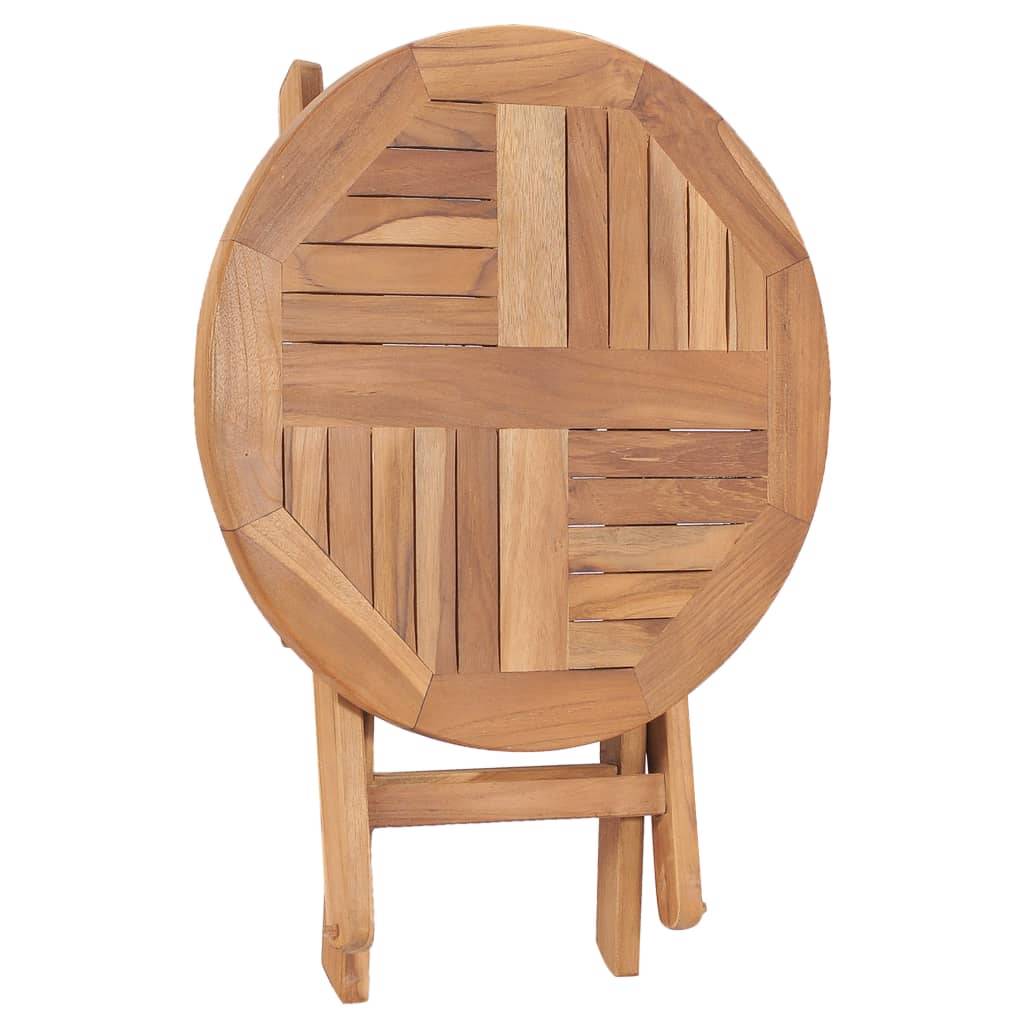 vidaXL Gartentisch Klappbar 45 cm Massivholz Teak