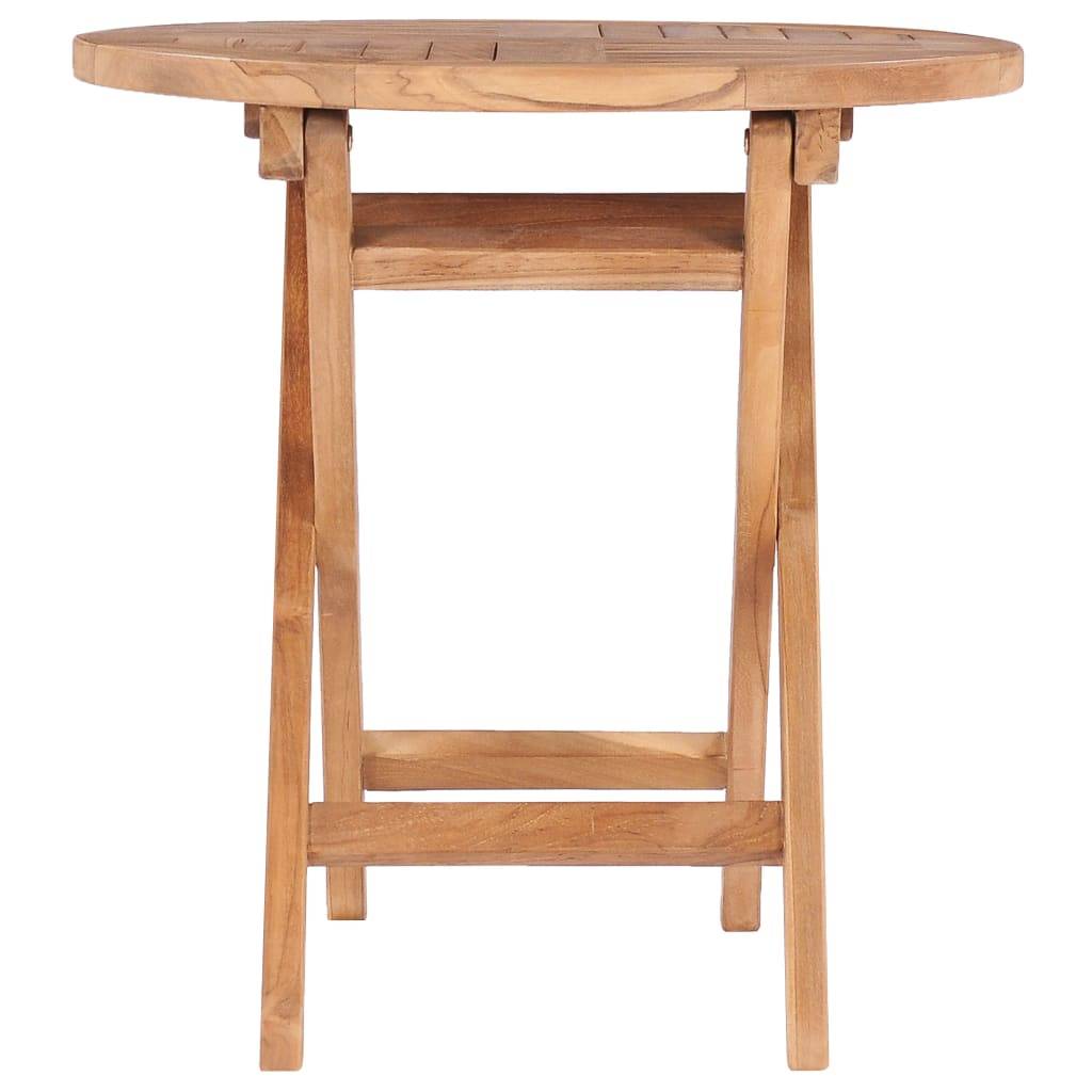 vidaXL Gartentisch Klappbar 45 cm Massivholz Teak