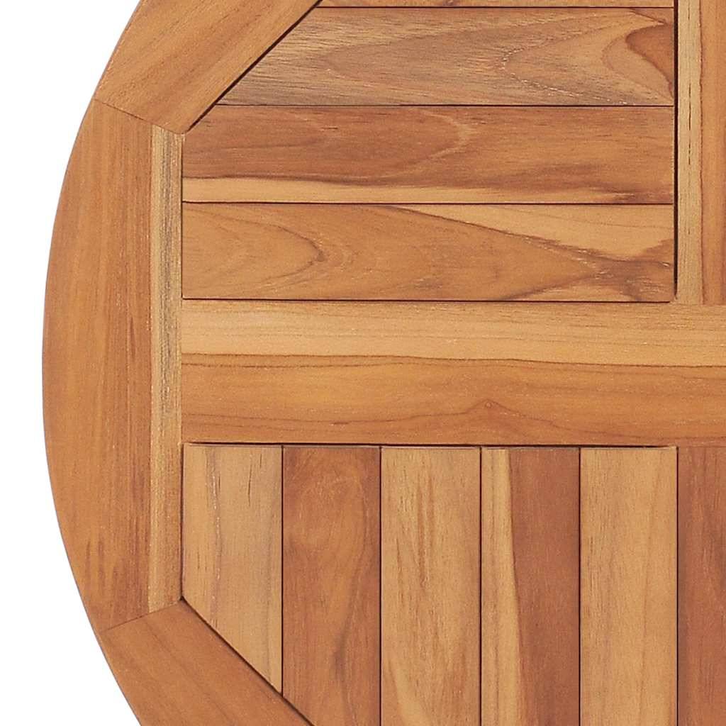 vidaXL Tischplatte Massivholz Teak Rund 2,5 cm 60 cm
