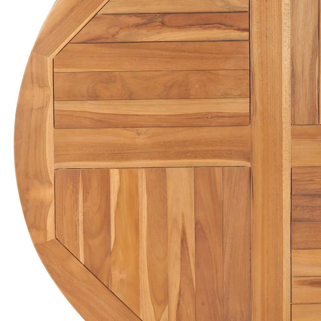 vidaXL Tischplatte Massivholz Teak Rund 2,5 cm 90 cm