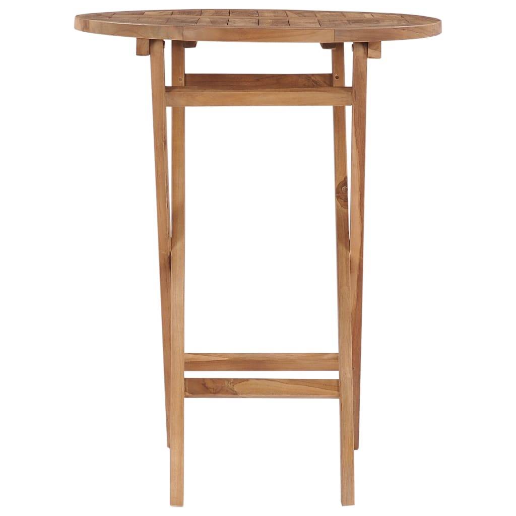 vidaXL Gartentisch Klappbar 60 cm Massivholz Teak