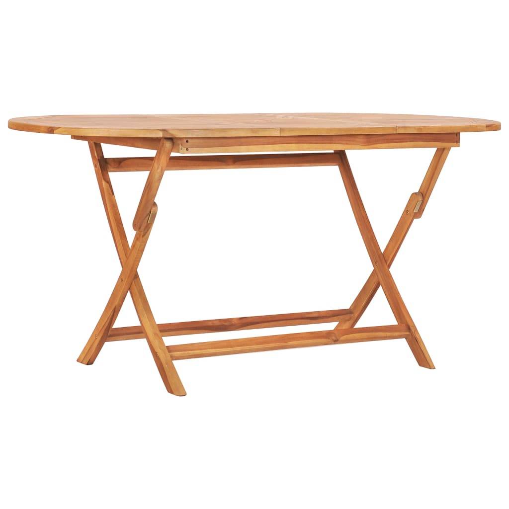 vidaXL Gartentisch Klappbar 160×80×75 cm Massivholz Teak