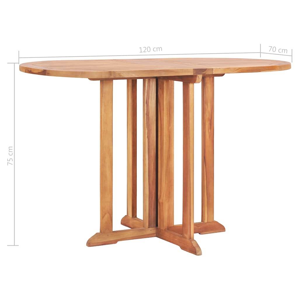 vidaXL Gartentisch Butterfly Klappbar 120x70x75 cm Teak Massivholz