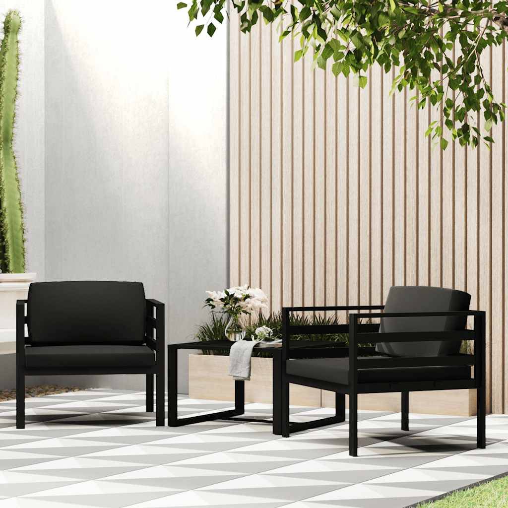 vidaXL Einzelsofa mit Kissen Aluminium Anthrazit