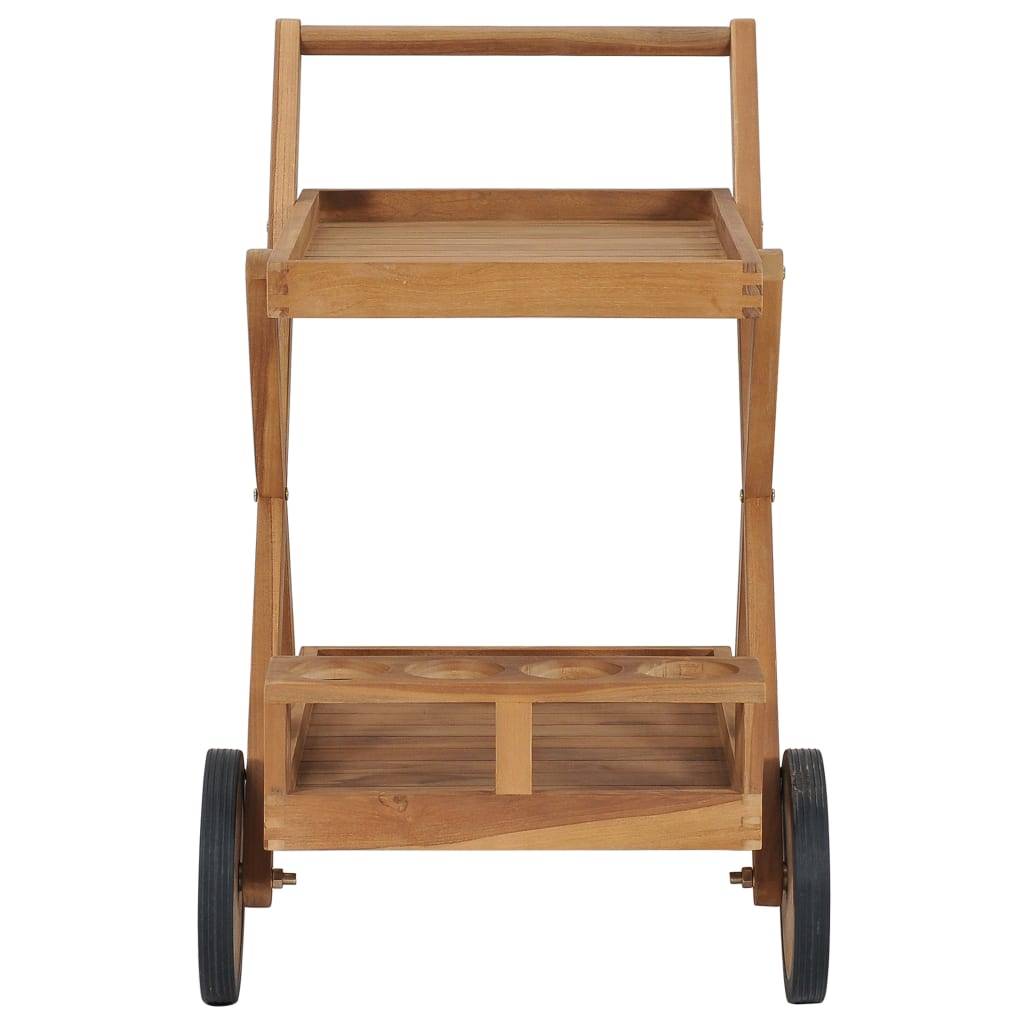 vidaXL Teewagen Massivholz Teak