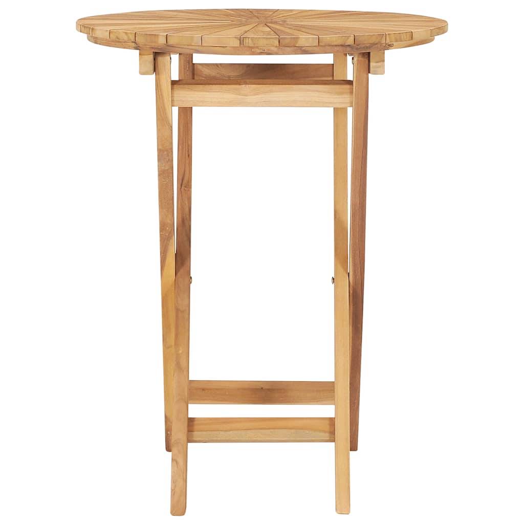 vidaXL Gartentisch Klappbar Ø 60 cm Massivholz Teak