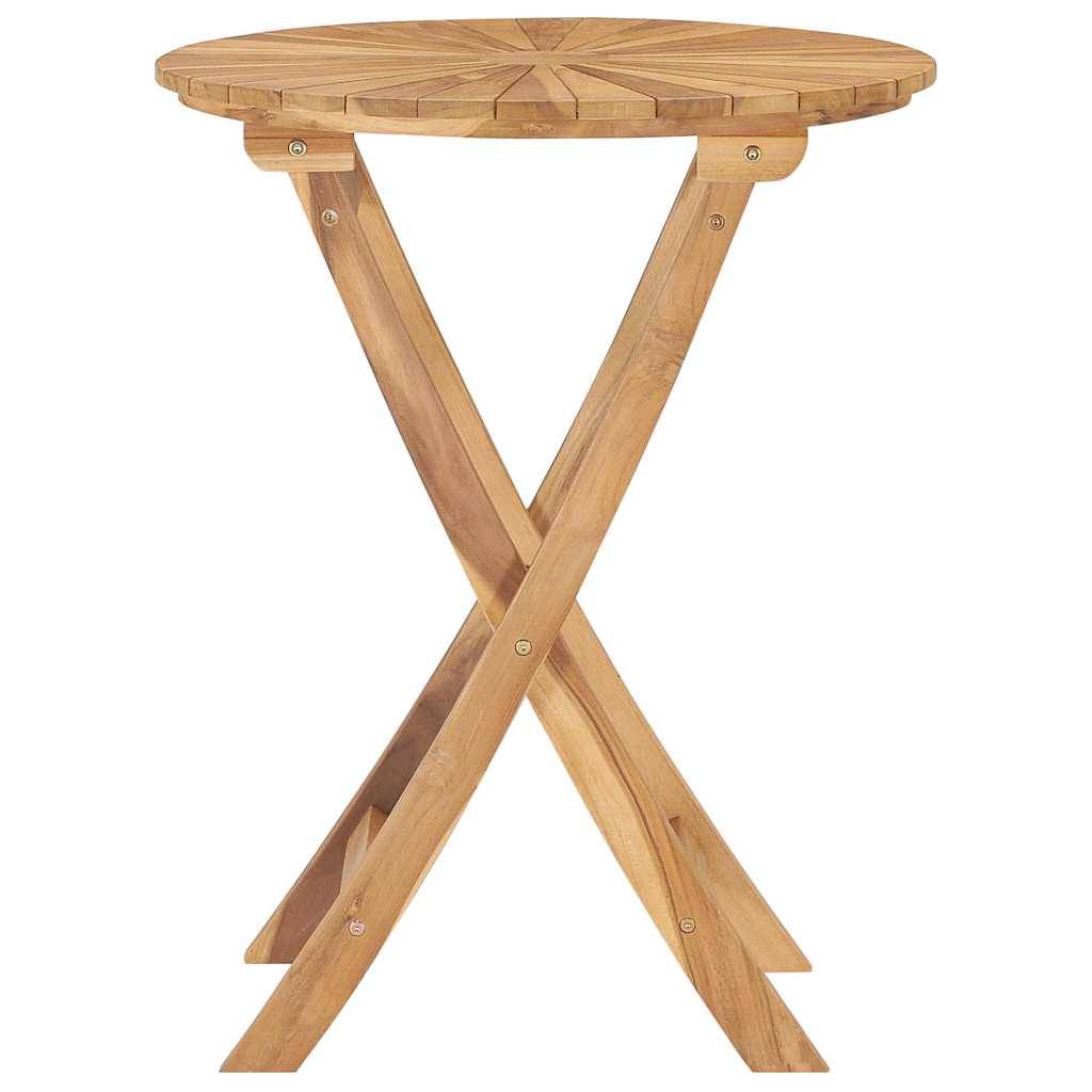 vidaXL Gartentisch Klappbar Ø 60 cm Massivholz Teak