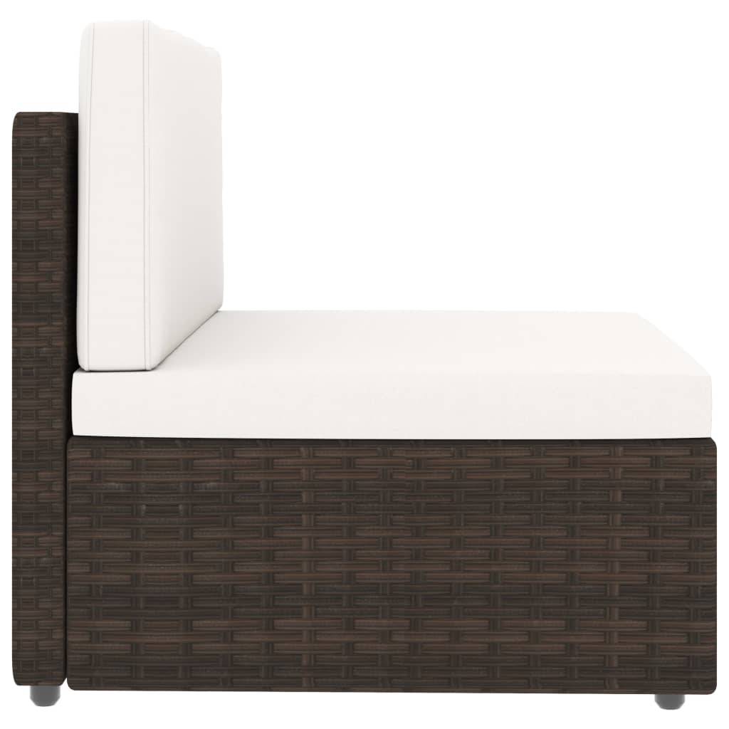 vidaXL 2-tlg. Garten-Lounge-Set Poly Rattan Braun