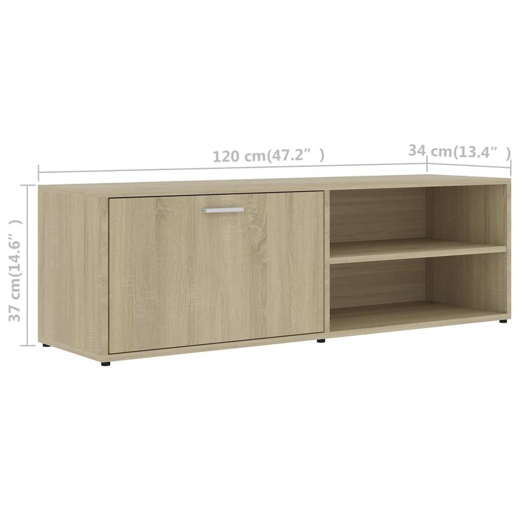 vidaXL TV-Schrank Sonoma-Eiche 120x34x37 cm Holzwerkstoff