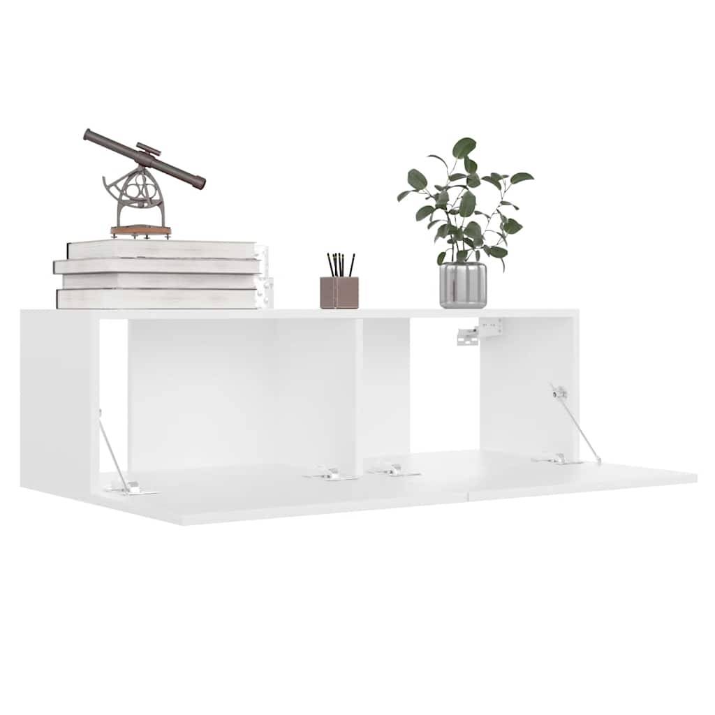 vidaXL TV-Schrank Weiß 100x30x30 cm Holzwerkstoff