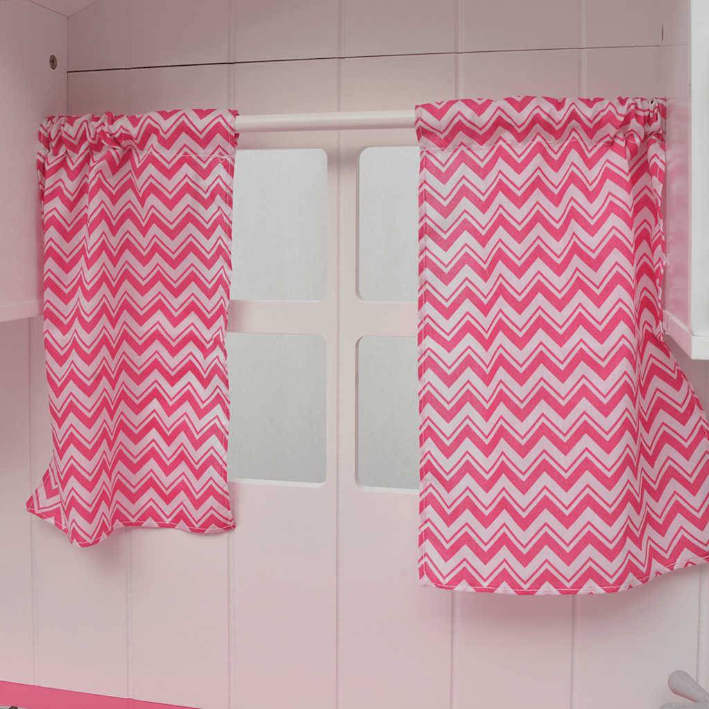 vidaXL Spielzeugküche Holz 82×30×100 cm Rosa und Weiß