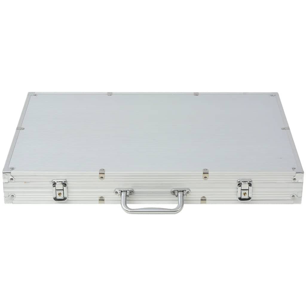 vidaXL Poker Set mit 1.000 Chips Aluminium