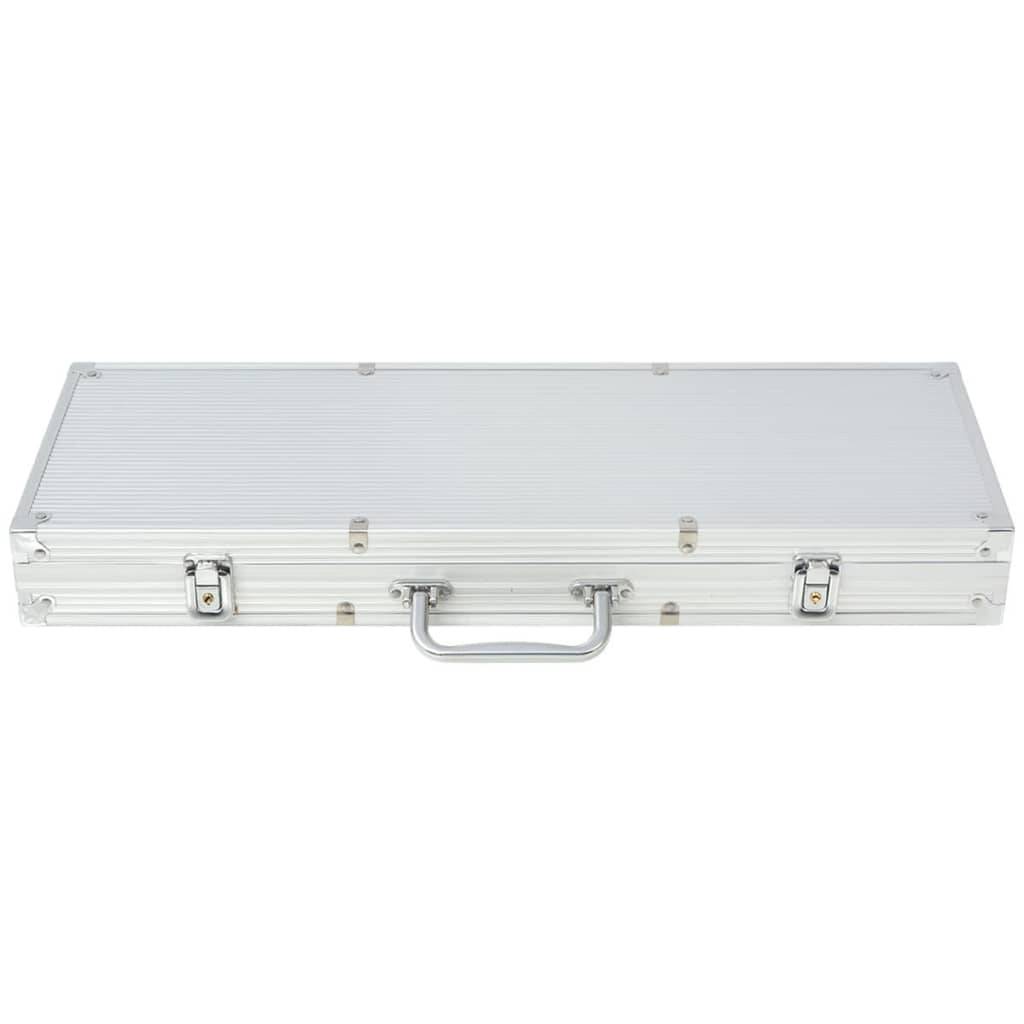vidaXL Poker Set mit 500 Laserchips Aluminium