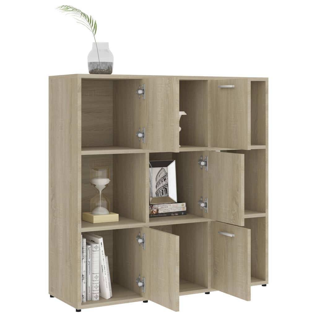 vidaXL Bücherregal Sonoma-Eiche 90x30x90 cm Holzwerkstoff