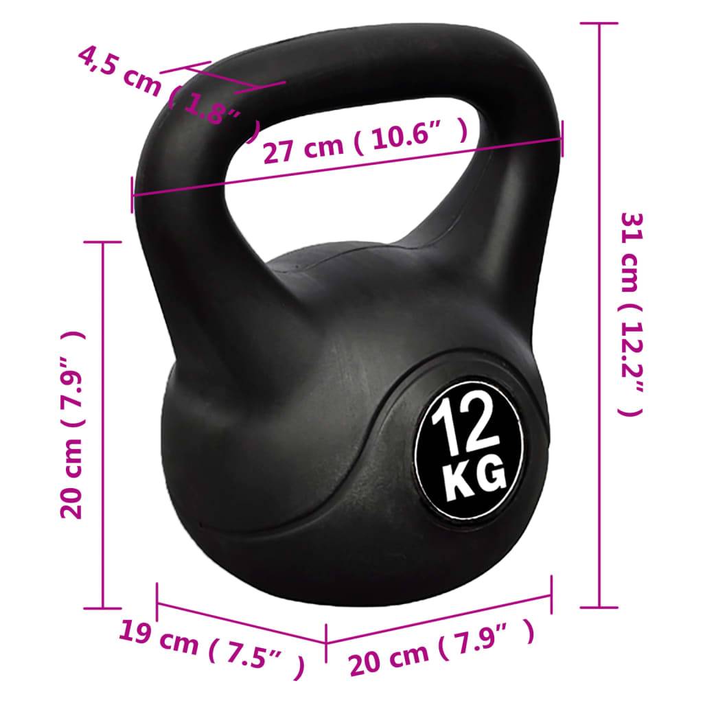 vidaXL Kugelhantel 12 kg